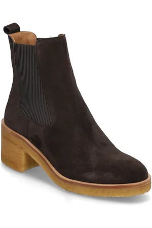 ANGULUS Booties - Flat - With Elastic Shoes Boots Ankle Boots Ankle Boots With Heel Brown