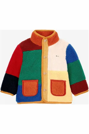 Bobo Choses Baby Color Block Sheepskin Jacket Outerwear Fleece Outerwear Fleece Jackets Multi/patterned