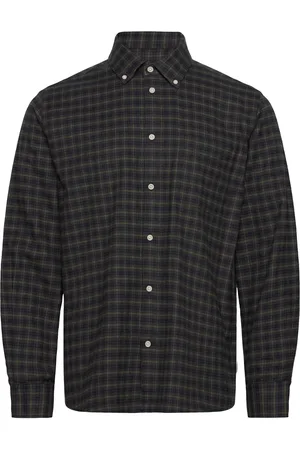 Les Deux Kent Check Shirt 2.0 Tops Shirts Casual Black