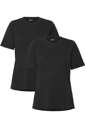 ONLY Olmonly Life S/S 2-Pack Top Jrs Tops T-shirts Short-sleeved Black