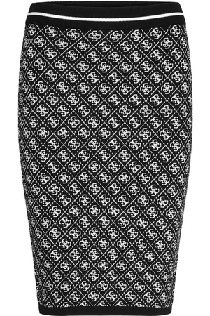 Guess Lise 4G Skirt Swtr Skirts Knee-length & Midi Skirts Black
