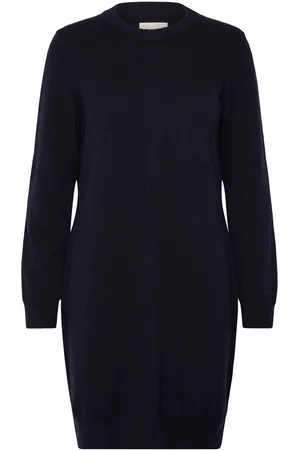 GANT Superfine Lambswool Dress Lyhyt Mekko Navy