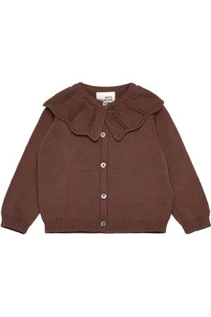 Sofie Schnoor Baby and Kids Cardigan Tops Knitwear Cardigans Brown