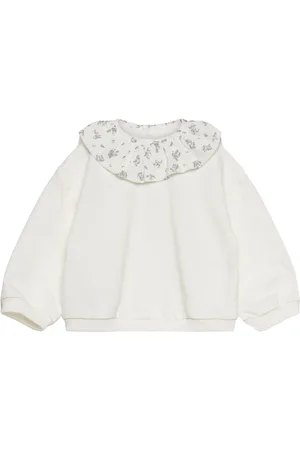 MANGO Babydoll Neck Sweatshirt Tops Sweat-shirts & Hoodies Sweat-shirts White