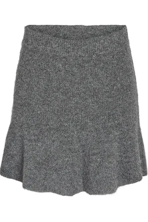 Noisy May Nmnola Knit Hw Skirt Fwd Skirts Short Skirts Grey