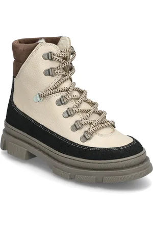 ANGULUS Boots - Flat - With Laces Nauhalliset Talvikengät Beige