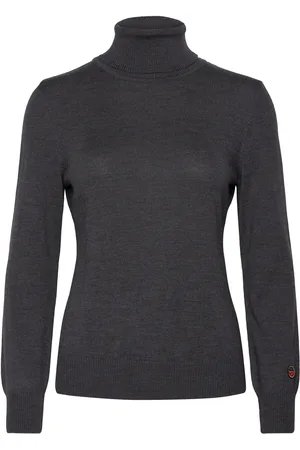 BUSNEL Alice Rollerneck Tops Knitwear Turtleneck Grey
