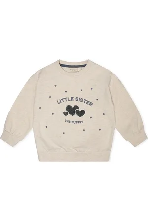 Thats Mine Finley Little Sister Sweatshirt Tops Sweat-shirts & Hoodies Sweat-shirts Cream
