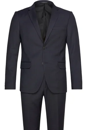 Lindbergh Classic Structure Stretch Suit Puku Navy