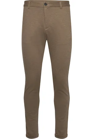 Lindbergh Superflex Pant Normal Length Bottoms Trousers Chinos Brown