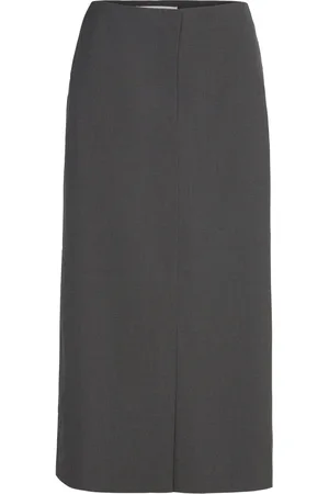 Soft Rebels Srlori Midi Skirt - Grs Skirts Knee-length & Midi Skirts Grey