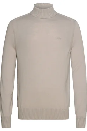 HUGO BOSS Avac_M Tops Knitwear Turtlenecks Cream