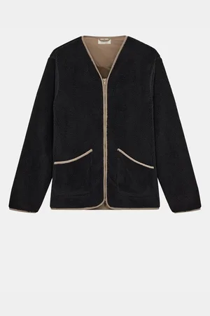 Anerkjendt Akanders Pile Cardigan Outerwear Jackets Anoraks Black