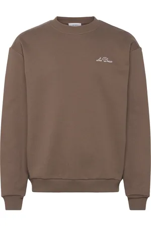 Les Deux Crew Sweatshirt Tops Sweat-shirts & Hoodies Hoodies Brown