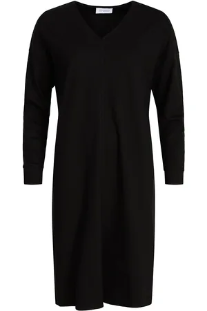 Ivo Nikkolo Viscose-Blend Long Sleeve Midi Dress, Daheva Polvipituinen Mekko Black