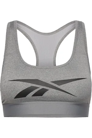 Reebok Womens Rbk Bra Top Racer Back Teres Sport Sport Clothing Sport Bras - All Grey