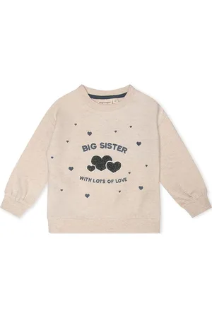 Thats Mine Finley Big Sister Sweatshirt Tops Sweat-shirts & Hoodies Sweat-shirts Beige
