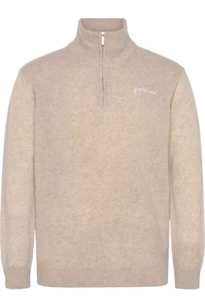 Maison Labiche Delepine Grand Cru Tops Knitwear Half Zip Jumpers Beige