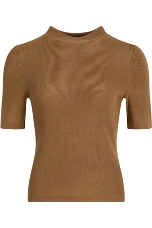 Ivo Nikkolo Viscose-Blend Knit Top, Kibri Tops Knitwear Jumpers Beige
