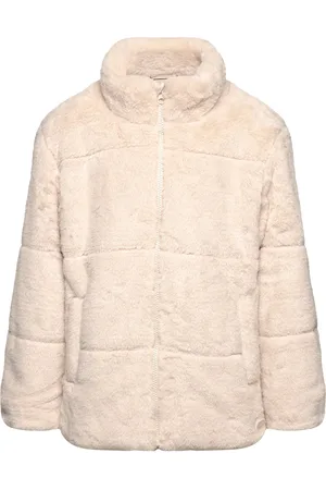 NAME IT Nkfmila Faux Fur Jacket Pb Takki Cream