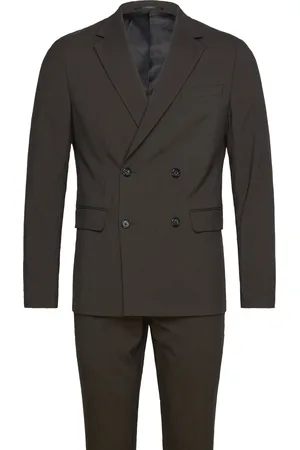 Lindbergh Plain Db Mens Suit - Normal Lenght Puku Khaki Green