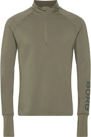 Björn Borg Borg Midlayer Half Zip Sport Sweat-shirts & Hoodies Fleeces & Midlayers Khaki Green