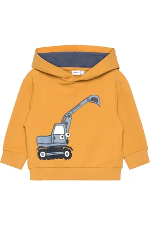 NAME IT Nmmnutraktor Nreg Sweat Wh Bru Box Tops Sweat-shirts & Hoodies Hoodies Orange