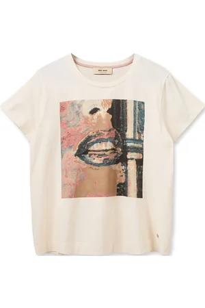 Mos Mosh Mmkarna O-Ss Tee Tops T-shirts & Tops Short-sleeved Cream