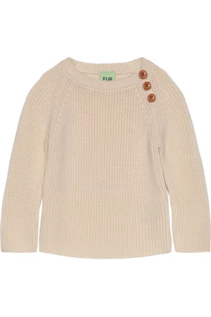 FUB Baby Rib Sweater Tops Knitwear Pullovers Cream
