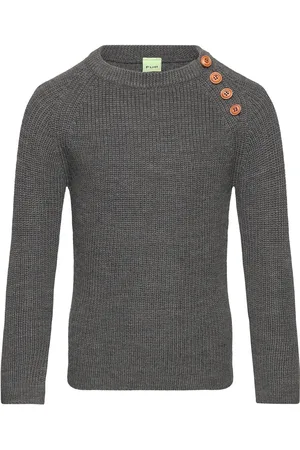 FUB Rib Sweater Tops Knitwear Pullovers Grey