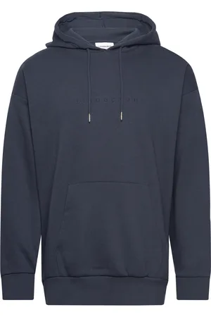 Lindbergh Over D Brand Carrier Hoodie Tops Sweat-shirts & Hoodies Hoodies Navy