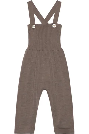 FUB Baby High Waist Overalls Bottoms Dungarees Brown