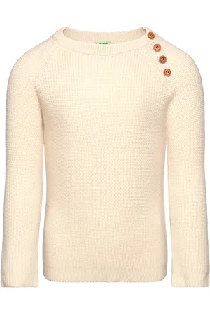 FUB Rib Sweater Tops Knitwear Pullovers Cream