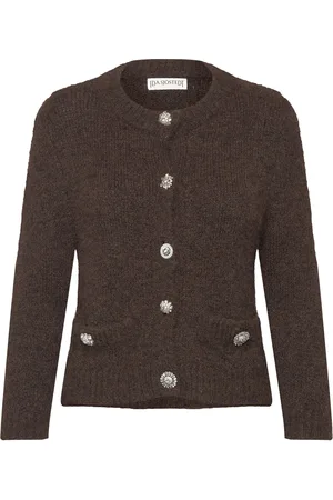 Ida Sjöstedt 311 Kristin Cardigan Tops Knitwear Cardigans Brown