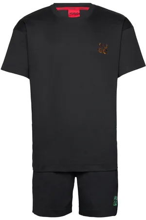 HUGO BOSS Iridium Short Set Designers Night & Loungewear Pyjamas Black