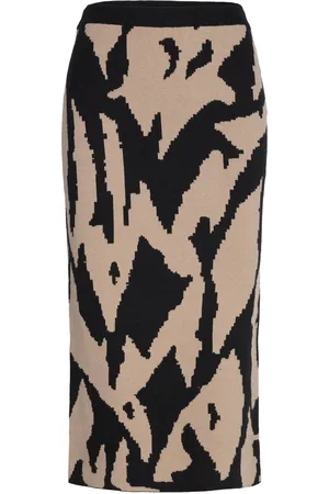 VERO MODA Vmgold New Art Nw 7/8 Skirt Ga Skirts Knee-length & Midi Skirts Black