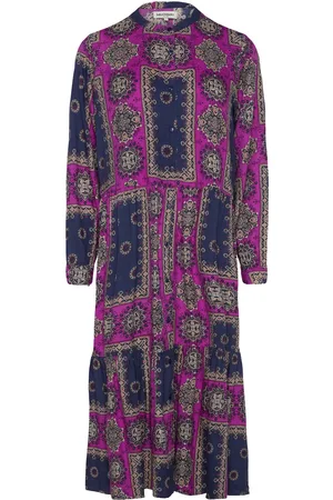 Lollys Laundry Kaiall Midi Dress Ls Polvipituinen Mekko Navy