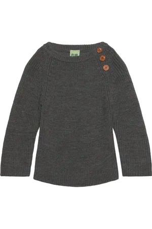 FUB Baby Rib Sweater Tops Knitwear Pullovers Grey