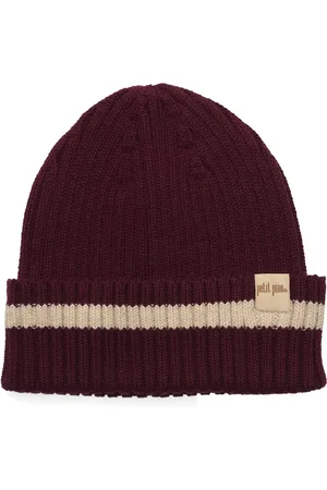 Petit Piao Knit Hat Accessories Headwear Hats Beanie Burgundy