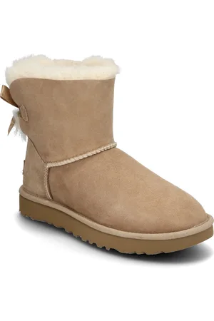 UGG W Mini Bailey Bow Ii Shoes Boots Ankle Boots Ankle Boots Flat Heel Beige