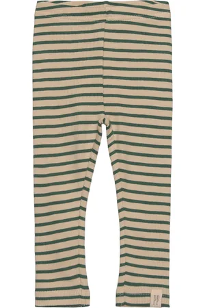Petit Piao Legging Modal Striped Bottoms Leggings Green