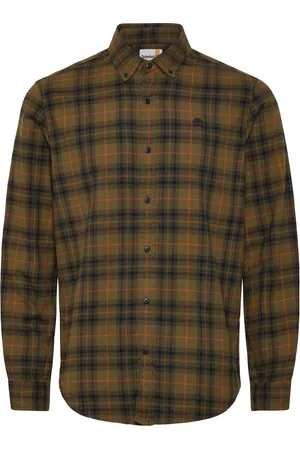Timberland Solucell Plaid Shirt Dark Olive Yd Designers Shirts Casual Khaki Green