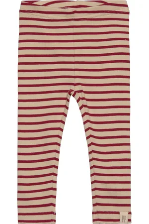 Petit Piao Legging Modal Striped Bottoms Leggings Red