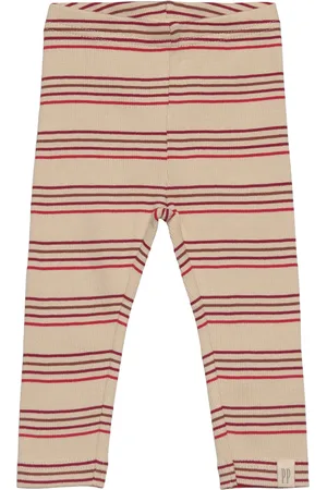 Petit Piao Legging Modal Multi Striped Bottoms Leggings Red