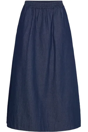 Coster Copenhagen Cc Heart Ari Long Skirt Skirts Knee-length & Midi Skirts Navy