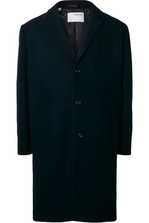 SELECTED Slhmilo Overcoat Villakangastakki Pitkä Takki Black