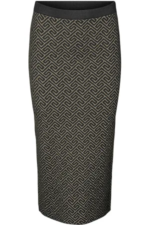 VERO MODA Vmaria Art Nw Pencil Skirt Ga Skirts Knee-length & Midi Skirts Black