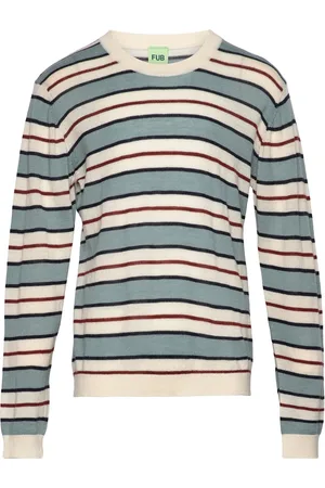 FUB Striped Blouse Tops Knitwear Pullovers Green