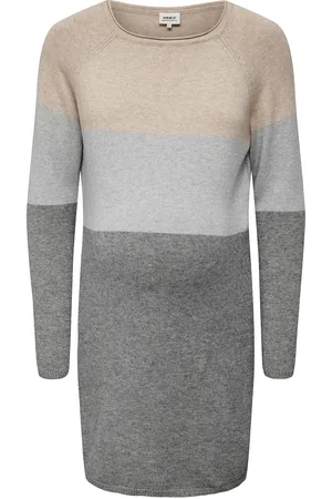 ONLY Olmlillo L/S Dress Knt Polvipituinen Mekko Grey