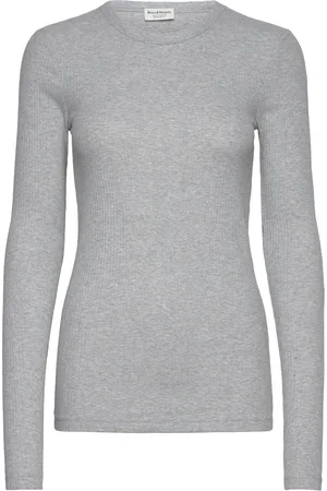 Bruun & Stengade Bs Academia Regular Fit Top Tops T-shirts & Tops Long-sleeved Grey